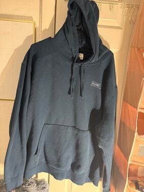 Puma Dark Blue Pullover Hoodie with Chest Logo
